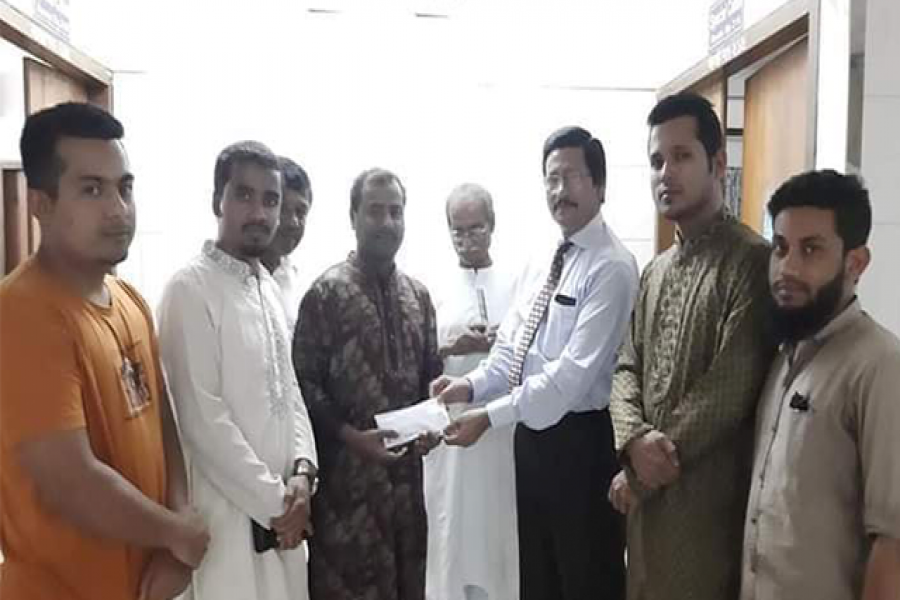 শয্যাশায়ী ভাষা সৈনিকের পাশে নজরুল বিশ্ববিদ্যালয় ছাত্রলীগ