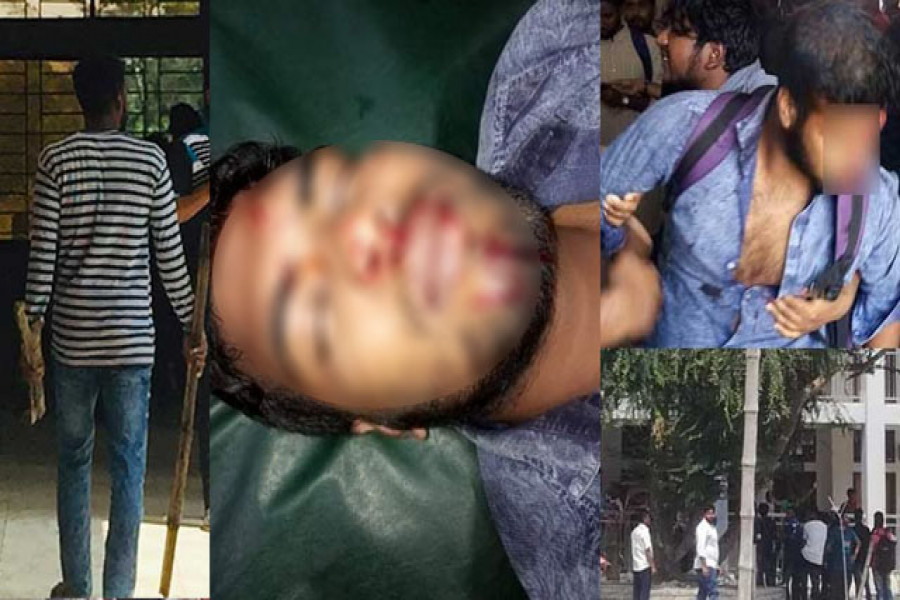 বশেমুরবিপ্রবিতে দুই বিভাগের শিক্ষার্থীদের রক্তক্ষয়ী সংঘর্ষ (ভিডিও)