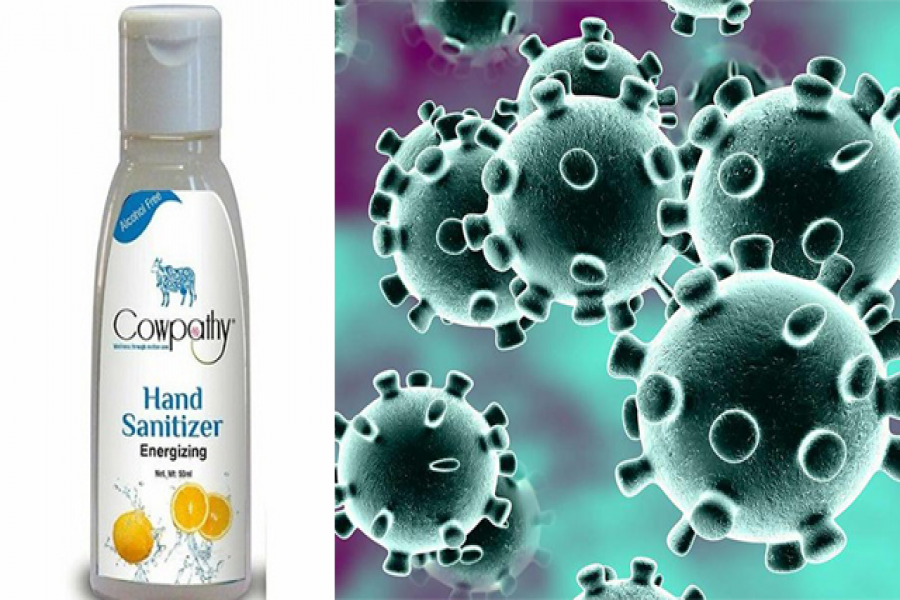 করোনা ঠেকাতে ভারতের বাজারে গোমূত্রের স্যানিটাইজার ও সাবান!