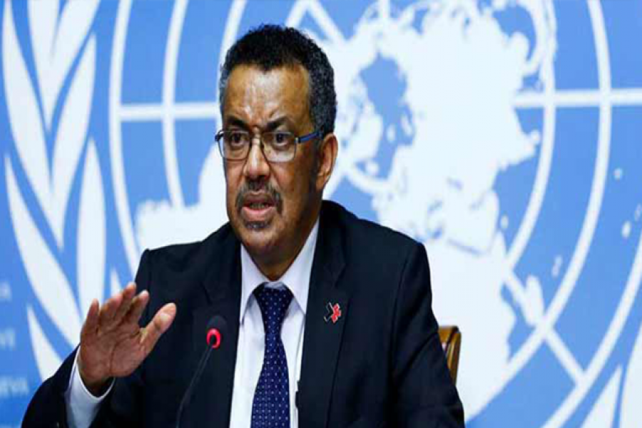 ডাব্লিউএইচও প্রধান টেড্রস অ্যাডানম গেব্রিয়াসিস