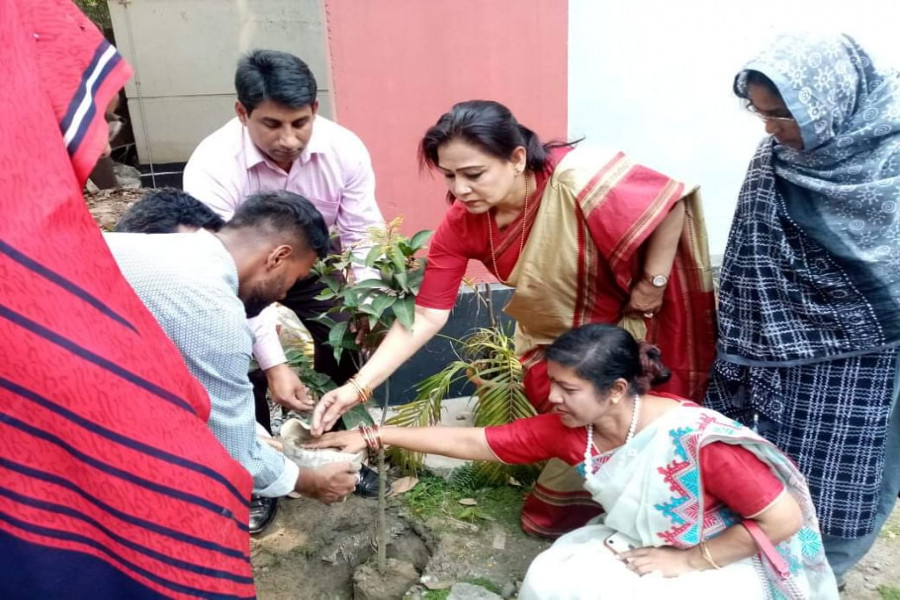 শেখ ফজিলাতুন্নেছা কলেজে বঙ্গবন্ধুর জন্ম শতবার্ষিকী উপলক্ষে বৃক্ষ রোপণ