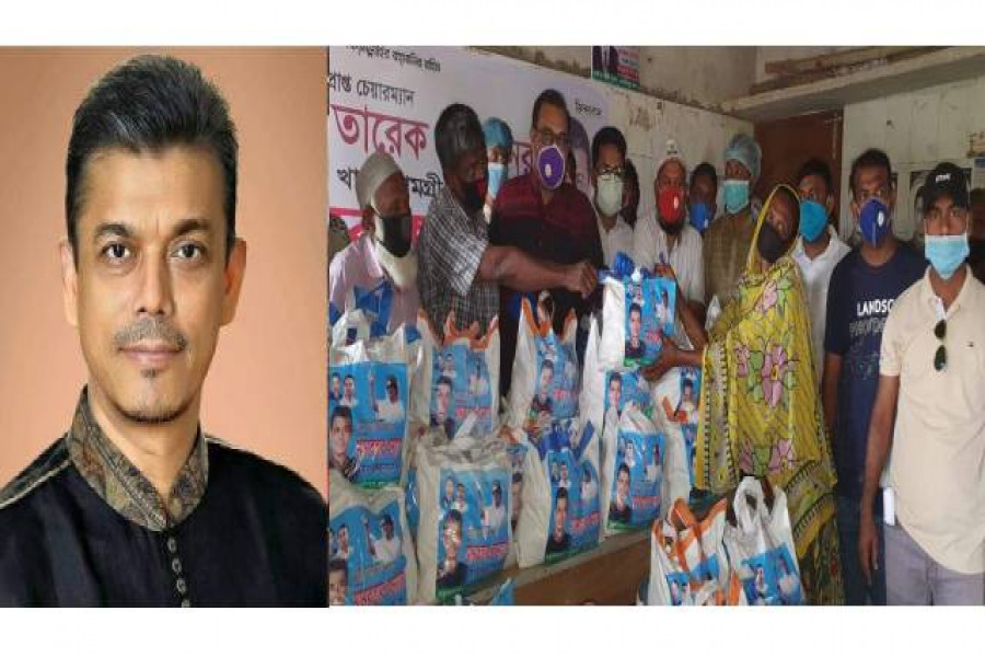 খুলনায় দুস্থদের মাঝে খাদ্য বিতরণ করলেন বিএনপি নেতা বকুল