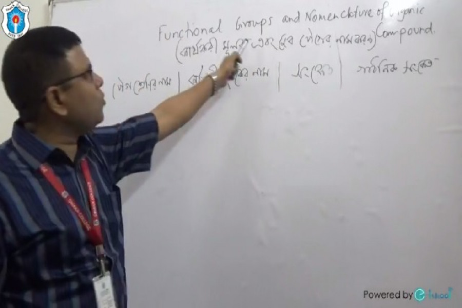ঢাকা কলেজের ফেসবুক পেজ থেকে অনলাইনে পাঠদান দিচ্ছেন শিক্ষক