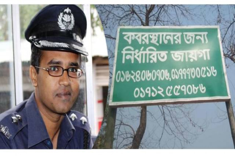 করোনায় মৃতদের দাফনে জমি দিলেন এএসপি রাসেল