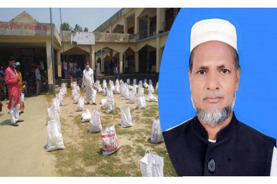 করোনা দুর্যোগে আলো ছড়াচ্ছেন নোয়াখালীর ইউপি চেয়ারম্যান বকশী