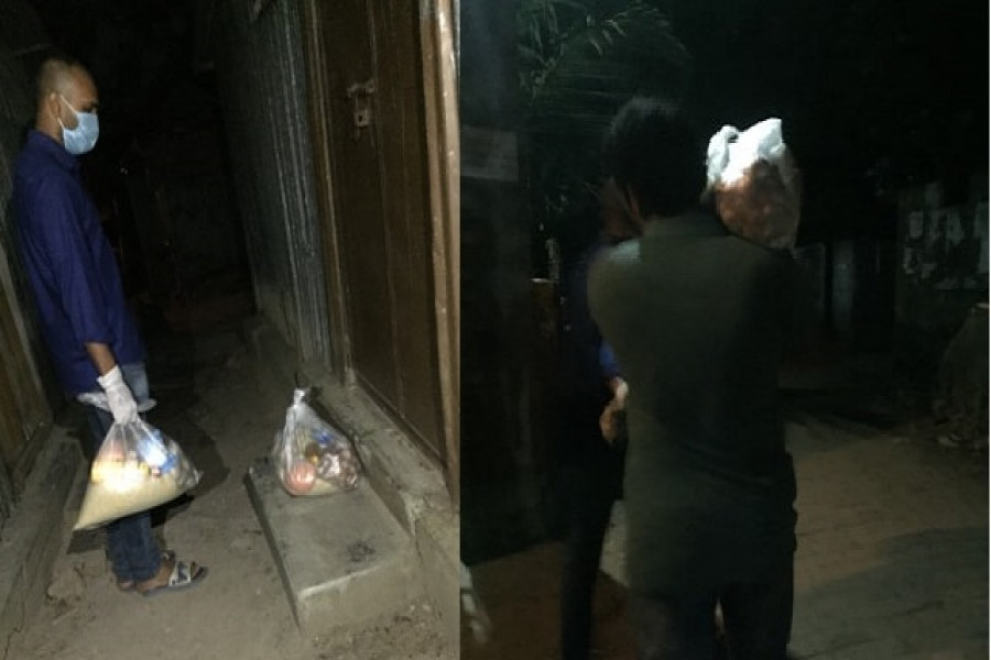 অর্ধশত কর্মচারীর পরিবারের পাশে খাদ্য সামগ্রী নিয়ে জাবি ছাত্রলীগ