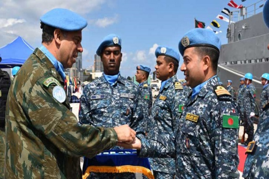 জাতিসংঘ শান্তিরক্ষা পুরস্কার পেয়েছেন নৌবাহিনীর ১১০ সদস্য