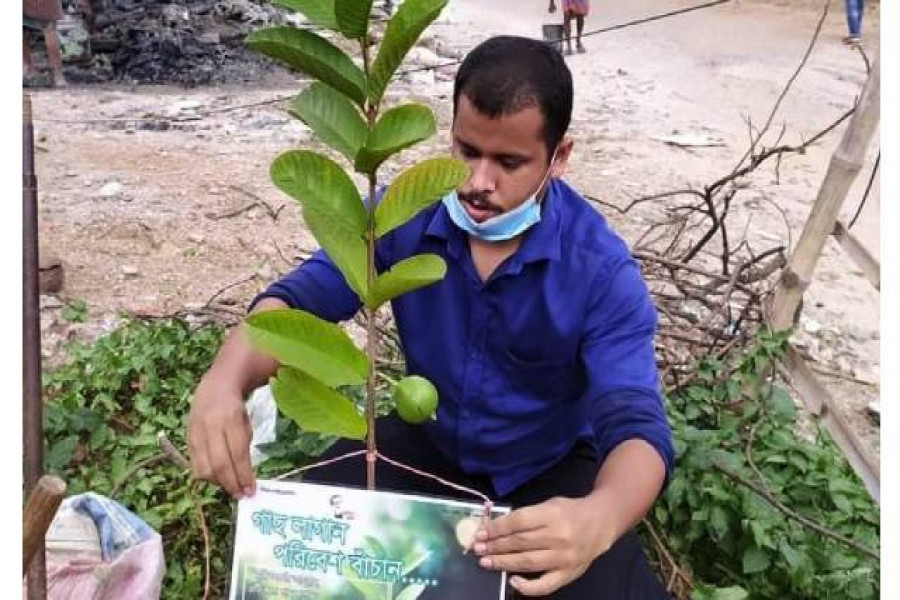 মু‌জিববর্ষ উপলক্ষে ঢা‌বির এফ রহমান হলের বৃক্ষরোপণ কর্মসূ‌চি