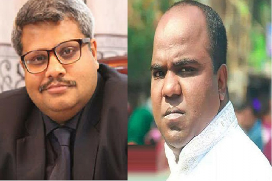 সিদ্দিকী নাজমুল আলম (ডানে) এবং মো. সাহেদ