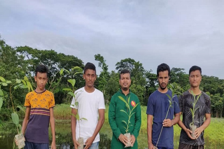 মুজিববর্ষ উপলক্ষে তিতুমীর কলেজ ছাত্রলীগের বৃক্ষ রোপন