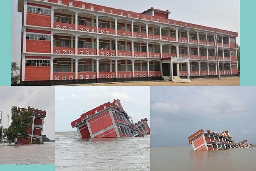 শিক্ষার্থীদের কাঁদিয়ে হারিয়ে গেল চরের ‘বাতিঘর’ (ভিডিও) 