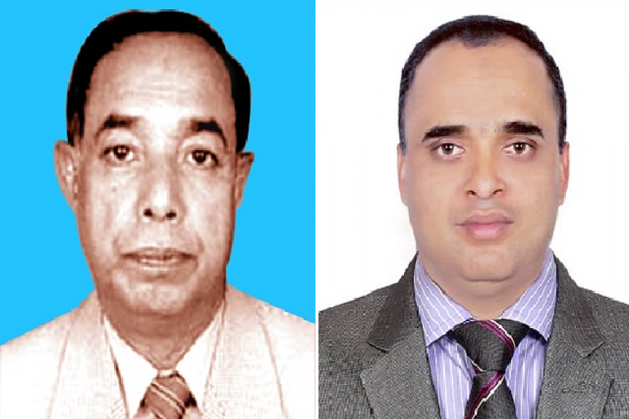 প্রয়াত ভিসি মোহাম্মদ হাবিবুর রহমান (বামে) ও শাহ মনসুর আলী নোমান