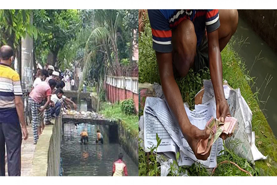 কোয়ার্টারের ড্রেনে ভেসে যাচ্ছে হাজার হাজার টাকা
