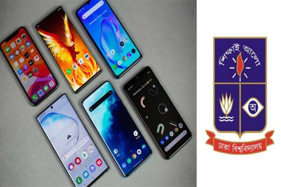 অনলাইন ক্লাস করতে স্মার্টফোন দেওয়া হয়েছে ঢাবি শিক্ষার্থীদের