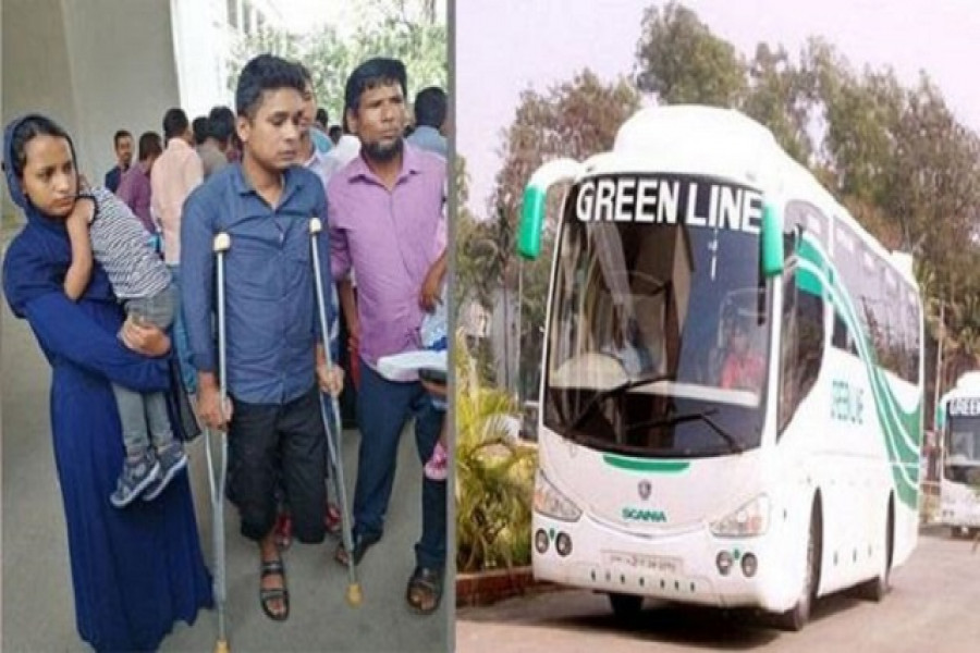 পা হারানো রাসেলকে ২০ লাখ টাকা ক্ষতিপূরণ দিতে গ্রিন লাইনকে নির্দেশ 