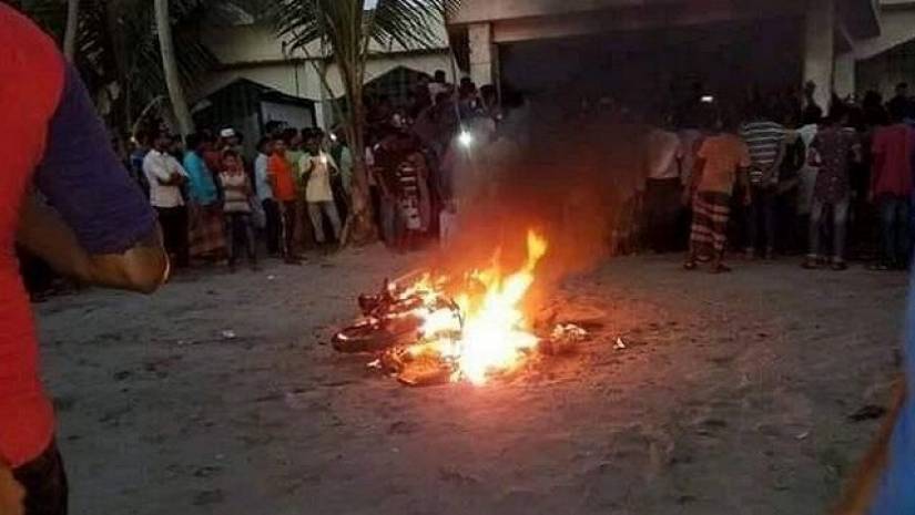 মেরে পুড়িয়ে ফেলার ঘটনায় স্থানীয়দের জিজ্ঞাসাবাদ করছে পুলিশ