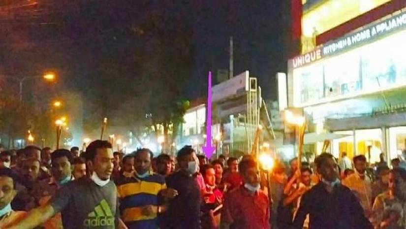 রাজধানীতে ছাত্রদলের মশাল মিছিল