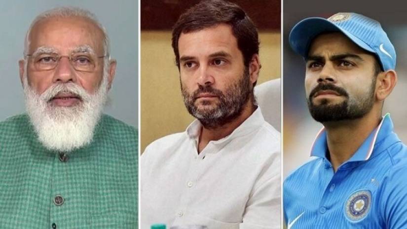 বিরাট কোহলিকে হারিয়ে দিলেন নরেন্দ্র মোদী, রাহুল গাঁন্ধী