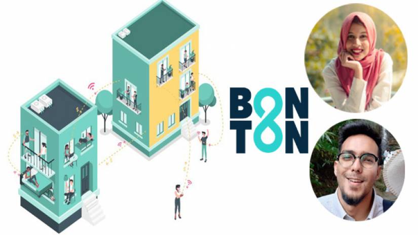 বন্টন কানেক্ট অ্যাপের উদ্ধাবক সামিহা তাহসিন ও  ওমরান জামাল