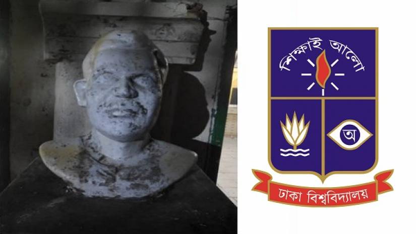 মুক্তিযুদ্ধে শহীদ মধুদার ভাস্কর্যের কান ভাঙল দুর্বৃত্তরা