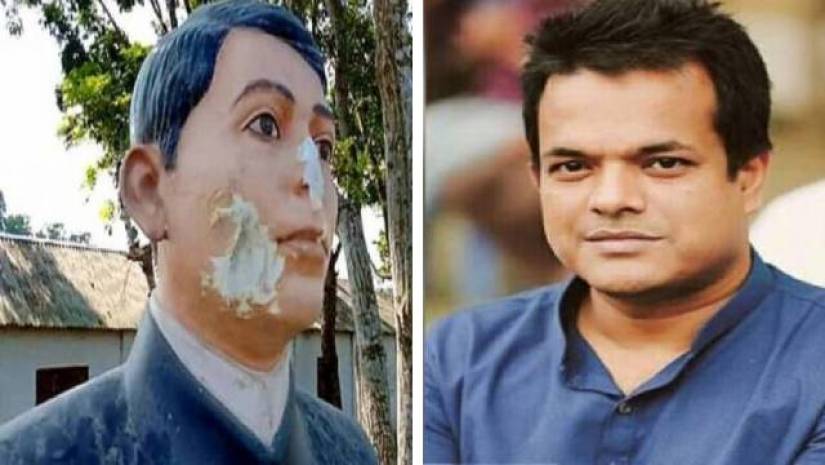 সুশিক্ষার অভাবে যতীন্দ্রনাথের ভাস্কর্য ভাঙচুর