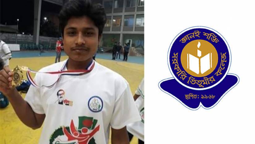 পদক হাতে কামরুল হাসান আখন্দ