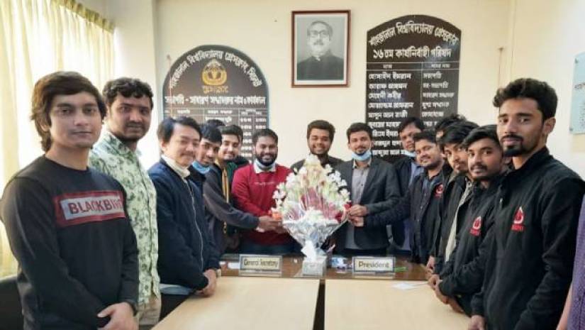 শাবি প্রেসক্লাবের সঙ্গে স্বপ্নোত্থানের সৌজন্য সাক্ষাত