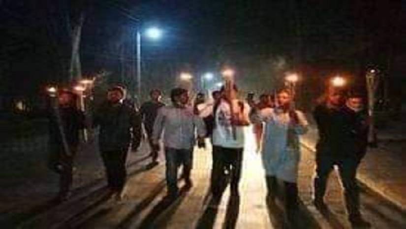 ববি শিক্ষার্থীদের উপর হামলার প্রতিবাদে রাবিতে মশাল মিছিল