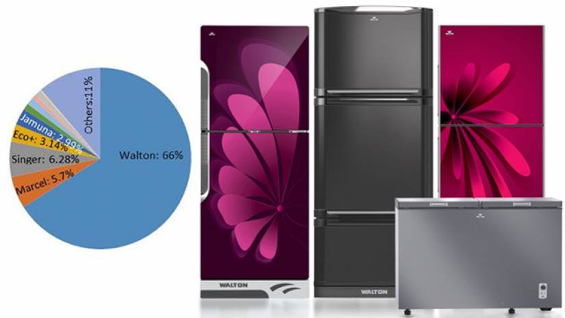 ২০১৯ সাল পর্যন্ত দেখা যায় মোট ফ্রিজ মার্কেটের প্রায় ৮০% মার্কেট শেয়ার দেশীয় ব্র্যান্ডগুলো দখল করে আছে