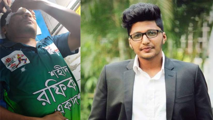 বা দিক থেকে ভুক্তভোগী পুতুল চন্দ্র রায়, অভিযুক্ত জামান সামি