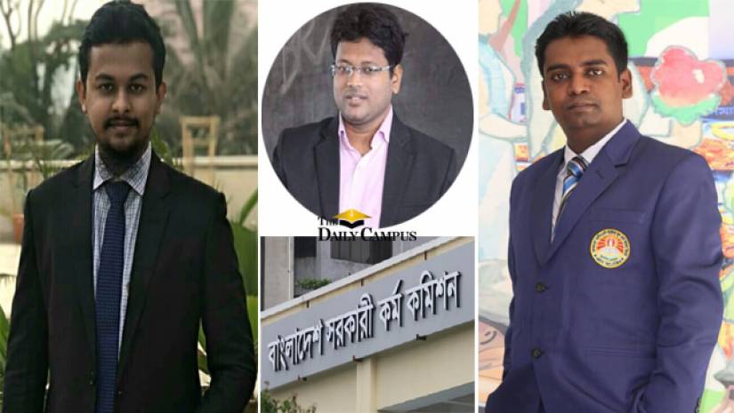 মাহমুদ উল হাসান মিজু (বায়ে), আনন্দ কিশোর (মাঝে) ও মোহাম্মদ শফিকুল ইসলাম (ডানে)