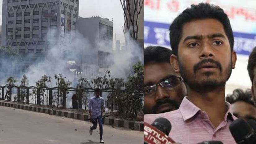 ডানে সংঘর্ষের মুহূর্ত, বামে নুরুল হক নুর