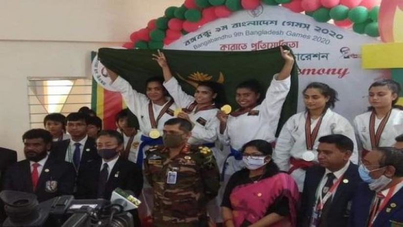 স্বাস্থ্যবিধি না মেনেই চলছে বাংলাদেশ গেমস, আম্পায়ারের মুখেও নেই মাস্ক