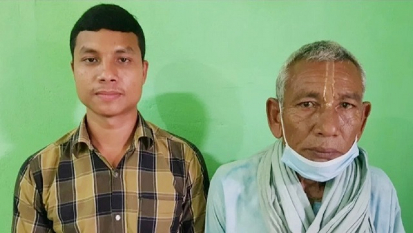 বাবার সঙ্গে ভুপেন্দ্র অধিকারী