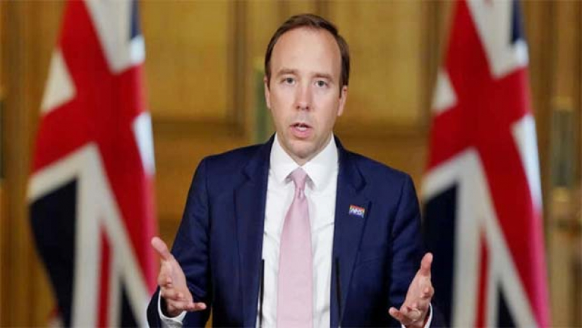 যুক্তরাজ্যের স্বাস্থ্যমন্ত্রী ম্যাট হ্যানকক 