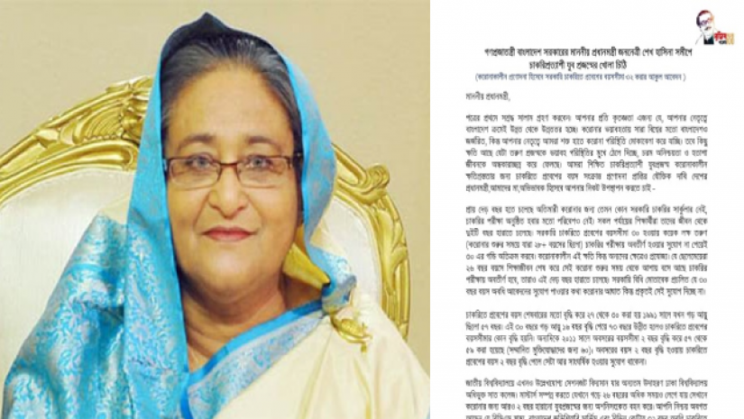 প্রধানমন্ত্রী শেখ হাসিনা ও খোলা চিঠি