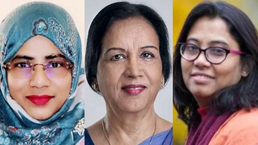 সালমা সুলতানা, ফেরদৌসী কাদরী ও সায়মা সাবরিনা (ছবিতে বাঁ থেকে)