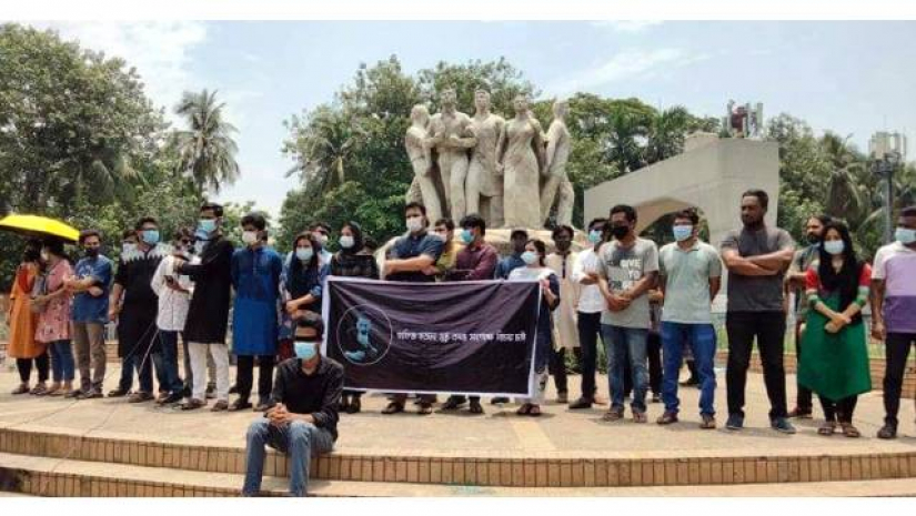 হাফিজের মৃত্যুর ঘটনায় মানববন্ধন