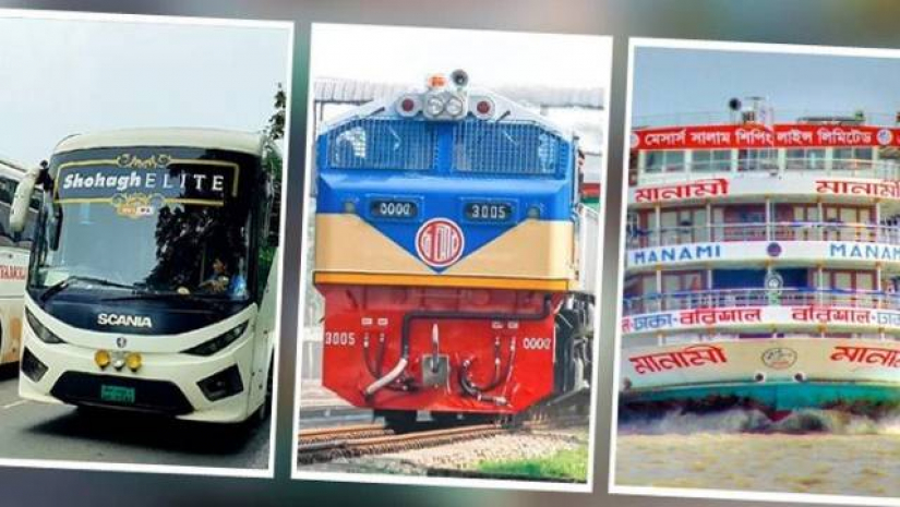 লকডাউনে বন্ধ বাস-লঞ্চ, চলবে ট্রেন-প্লেন