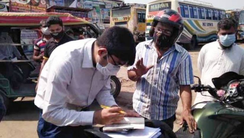 লকডাউন ভঙ্গ, ৩৮ জনকে ১৮৬৫০ টাকা জরিমানা