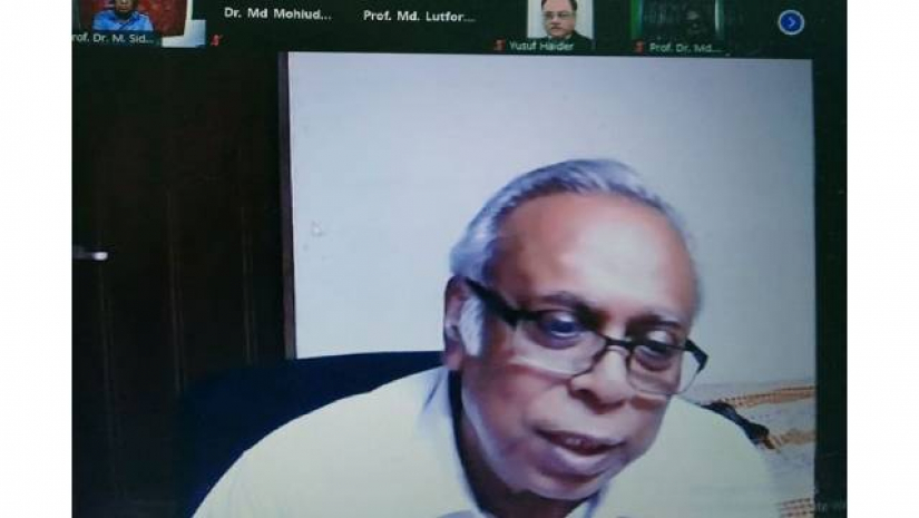 ভার্চুয়াল সেমিনারে ঢাকা বিশ্ববিদ্যালয়ের সাবেক ভিসি অধ্যাপক ড. আনোয়ারউল্লাহ চৌধুরী
