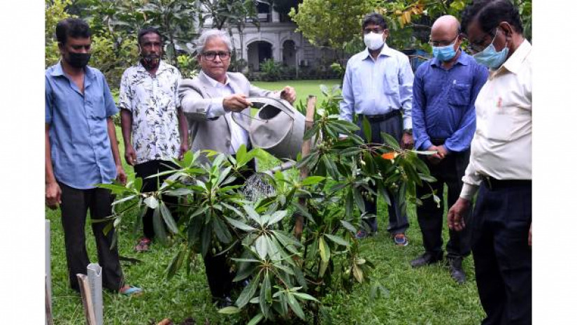 গাছের চারা রোপন করেন অধ্যাপক ড. মো. আখতারুজ্জামান