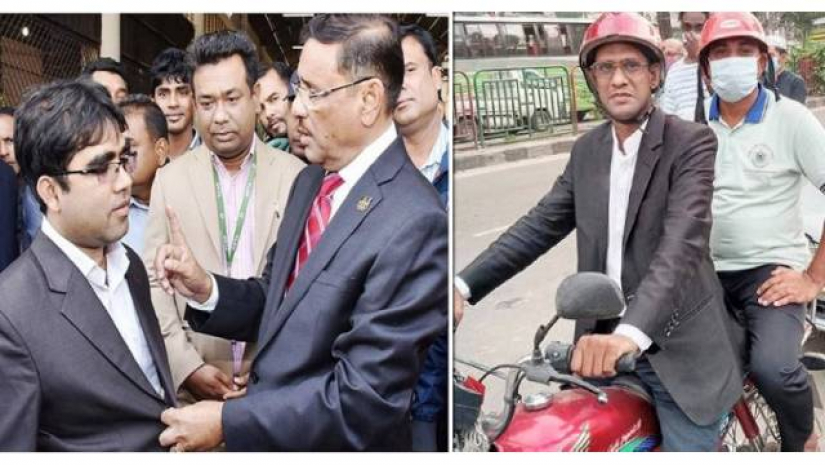 ওবায়দুল কাদের সঙ্গে বিআরটিএর মাসুদ ও বাইক সঙ্গে নিয়ে হাইকোর্টের মাসুদ