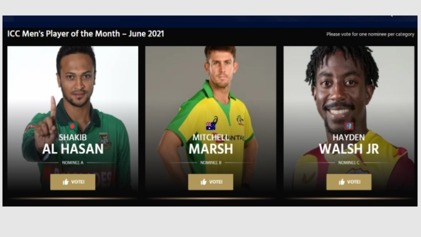 আইসিসির ওয়েবসাইটের পোস্ট