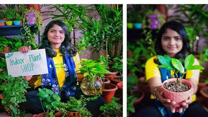 ৩০০ নানান রকমের প্লান্টার বা পাত্রের কালেকশন নিয়ে রঙ, তুলি, মাটির পাত্র, পাটের সুতা, বাঁশের ঝুড়ি ইত্যাদির মাধ্যমে নিজের মতো শৈল্পিক রূপ দিতেন সিমা।