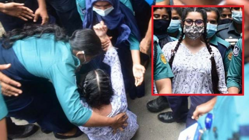 শুনানি শেষে আদালত চত্বরে পড়ে যান পরীমনি