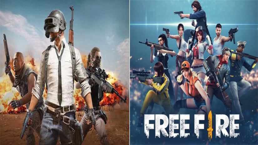পাবজি ও ফ্রি ফায়ার গেইমের পোস্টার