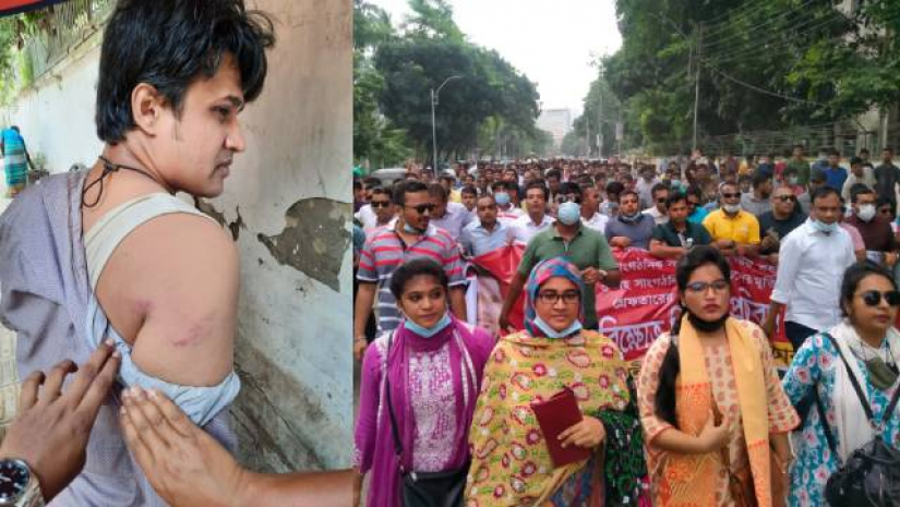 ঢাবিতে ছাত্রদলের মিছিলে হামলা, নেতৃত্বে লেখক ভট্টাচার্য!