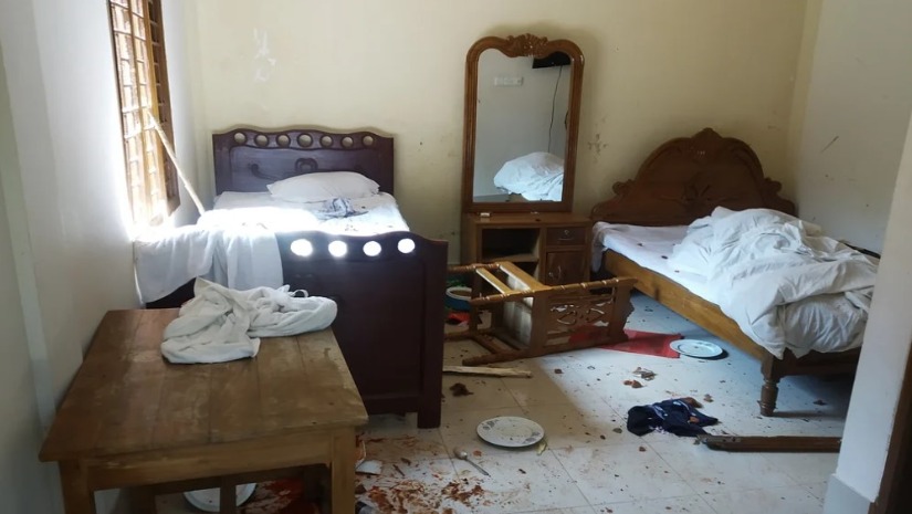 মৌলভীবাজারের শ্রীমঙ্গলে গ্র্যান্ড মুবিন রিসোর্টের ভাঙচুর করা কক্ষ