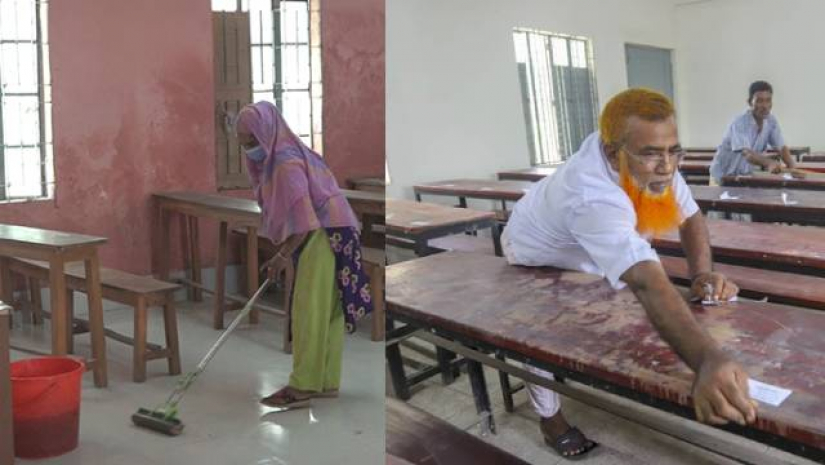 শিক্ষাপ্রতিষ্ঠান আগামী ১২ সেপ্টেম্বর থেকে খুলবে, তারই প্রস্তুতি নিচ্ছে স্কুলে-স্কুলে